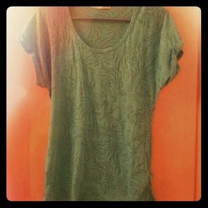 Floral printed sheer cut out shirt