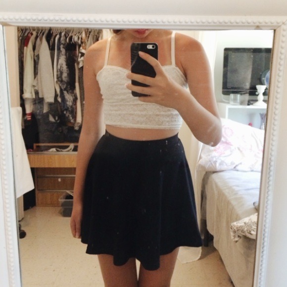 Cotton on black circle skirt