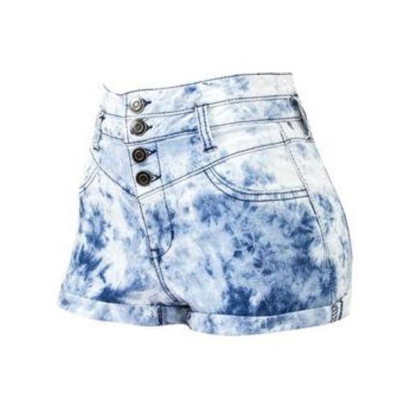 Tye dye high waiste shorts