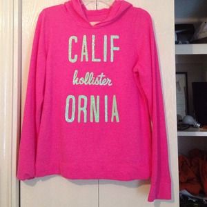 Pink long sleeve hoodie