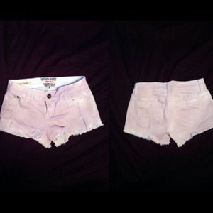 Lilac short shorts