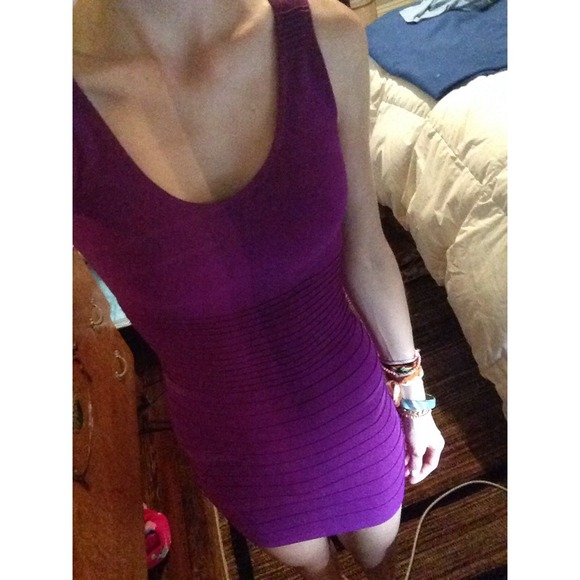 Purple bodycon dress