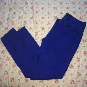 Rock & Republic bright blue ankle jeans