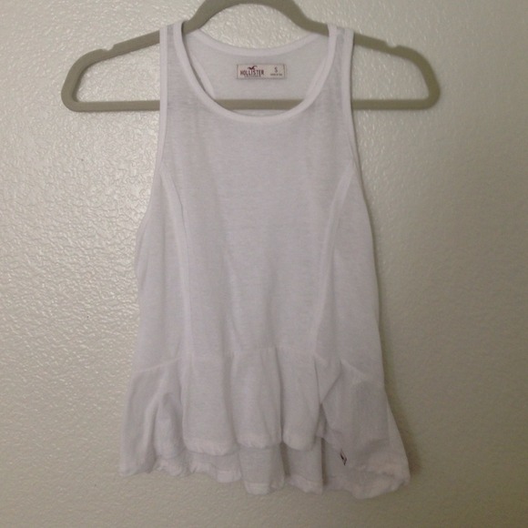 White Hollister Pepblum Top