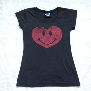 Junk Food Smiley Heart Tee