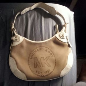 Tan and White Michael Kors