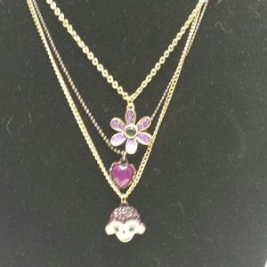 Betsey Johnson 3 layered Monkey Necklace.