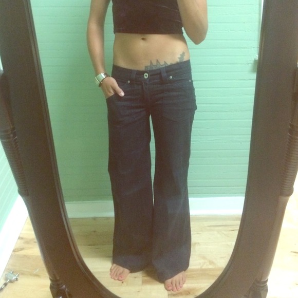 Hudson wide leg denim jeans