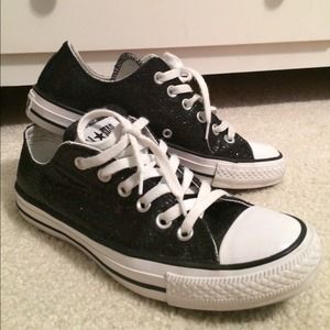 Black sequin converse