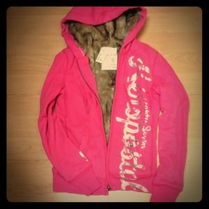 Aeropostale jacket with faux fur lining