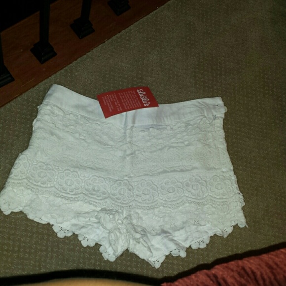Lace crochet shorts