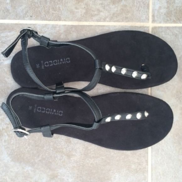 Silver studded H&M sandals