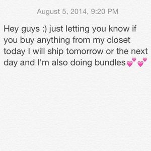 Fast shipping and bundles