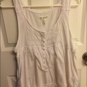 White tank, with lace trim!