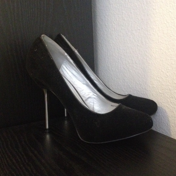 Black Velvet Heels