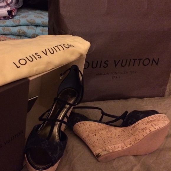 Louis Vuitton cork platform shoe