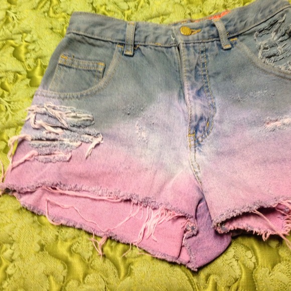 Ombré purple Highwaisted shorts