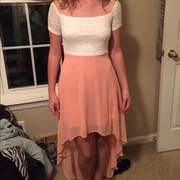 Lacy peach dress