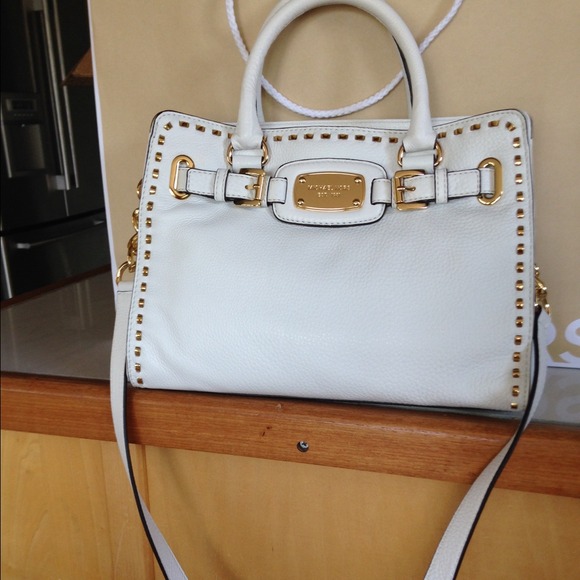 AUTHENTIC MK WHIPPED OPTIC WHITE CROSSBODY BAG