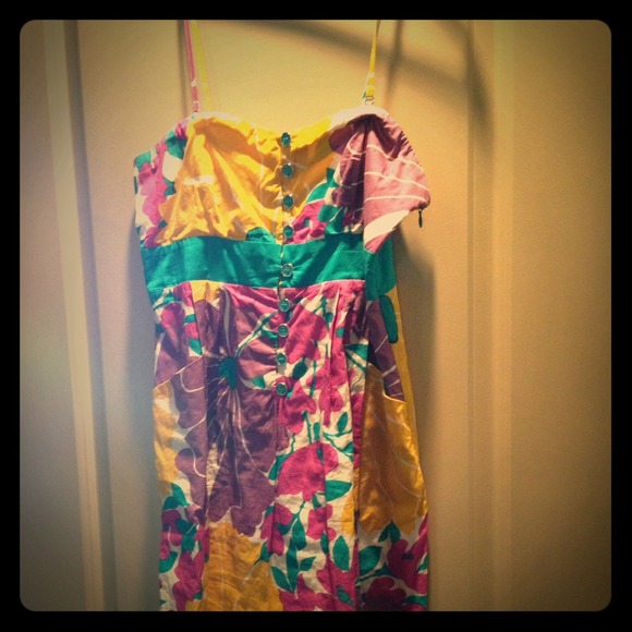 Colorful dress from Anthropologie