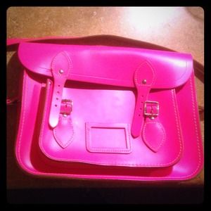 Neon Pink Cambridge Satchel