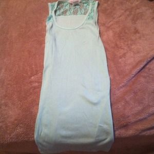 Medium partial lace back tank top