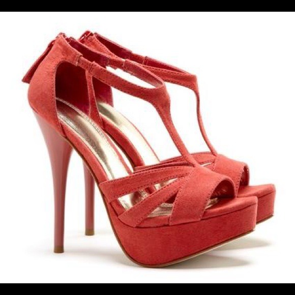SOLD - β€ | 2 x HP | Coral "Anouk" Heels | - Picture 2 of 3