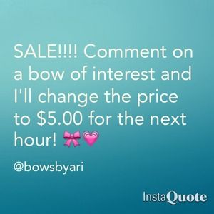 BOUTIQUE BOW SALE!! 🎀🎀