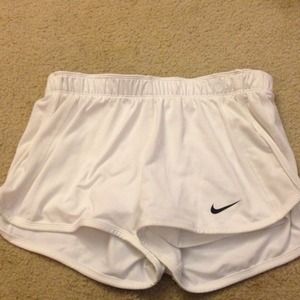 White Nike dri-fit tennis shorts