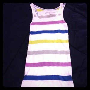 Stripped tight tank top