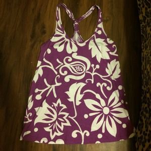 Purple and white tank top