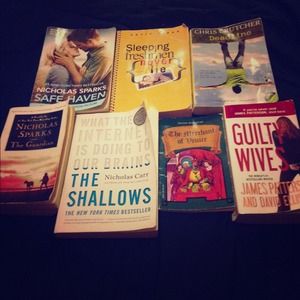 7 various books, good condition $3 each