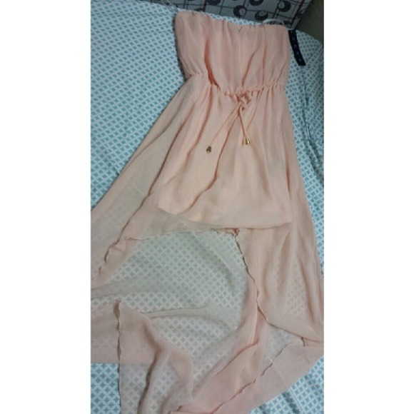 Pink salmon hi low dress - Picture 1 of 1