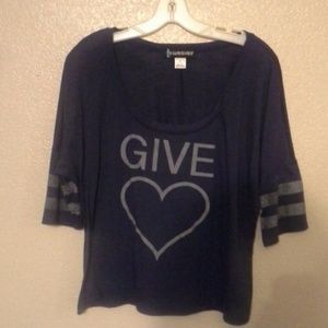 XL Navy Blue Medium Sleeve Top