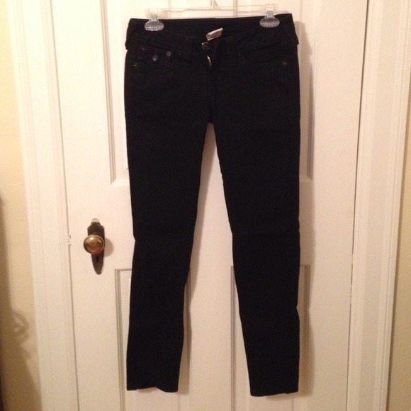 True Religion Black Skinny Jeans Size 26