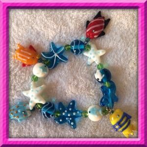 Cute Glass Bead Under the Sea Bracelet