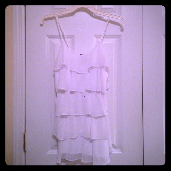 White Chiffon layered top
