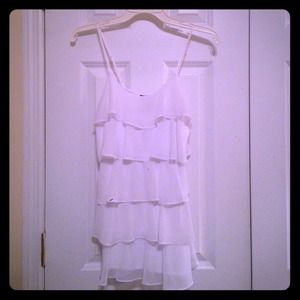 White Chiffon layered top