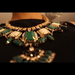 Zara inspired Emerald statement neckless
