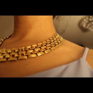 Cleopatra gold statement neckless