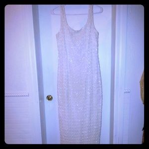 Sparkly White Evening Dress
