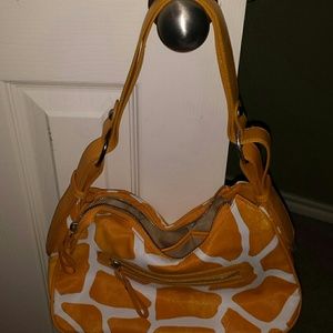 New Yellow and White handbag