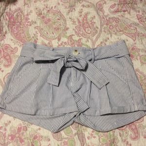Forever21 seersucker striped nautical shorts small