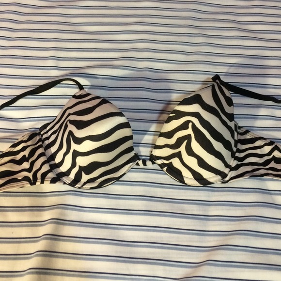 Zebra print push-up bra