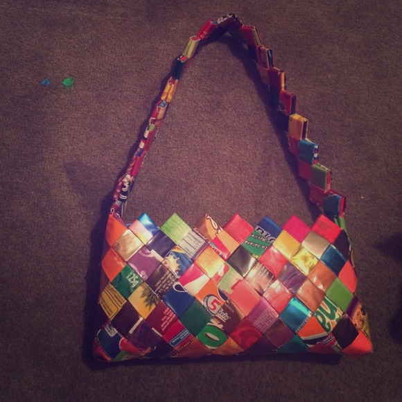 Purse made out of wrappers of treats from Mexico - Picture 1 of 4