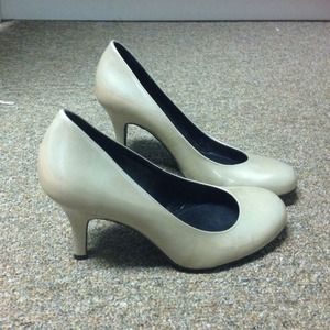 High heels neutral color.