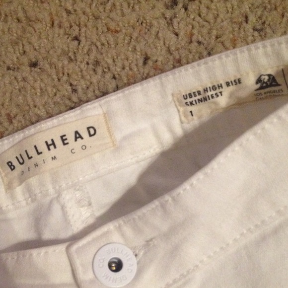 Uber High Rise White Skinniest Bullhead Denim Jean