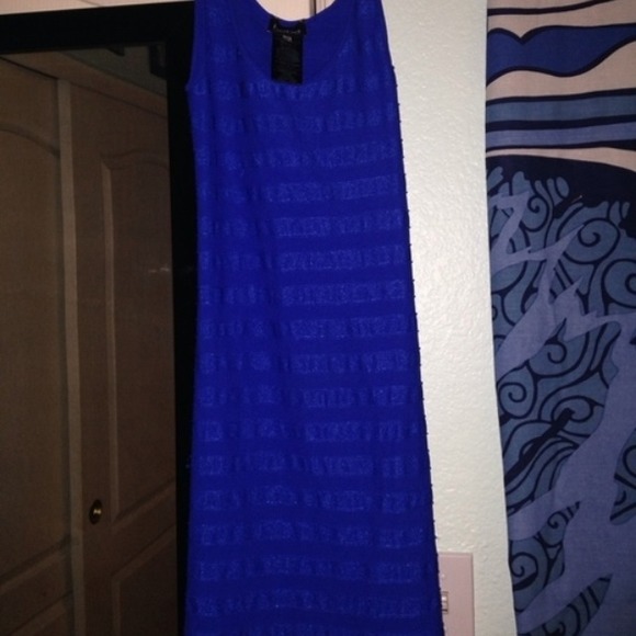 Tight blue Bebe dress