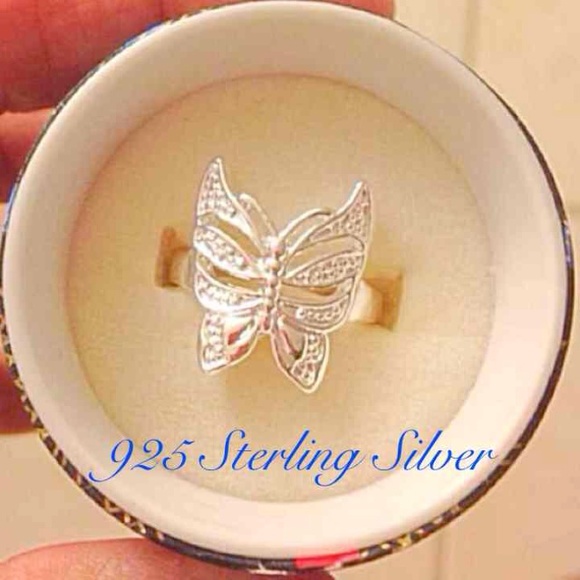 💐FILIGREE STERLING SILVER BUTTERFLY RING a BEAUTY