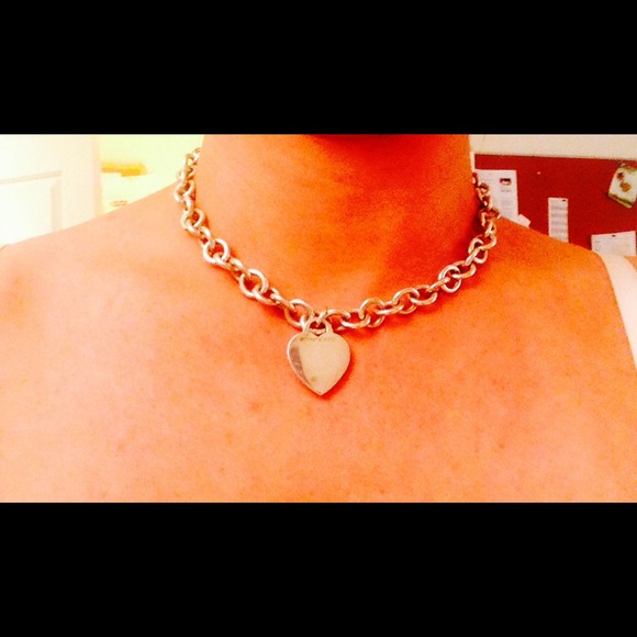 Tiffany & co heart tag sterling silver neclace